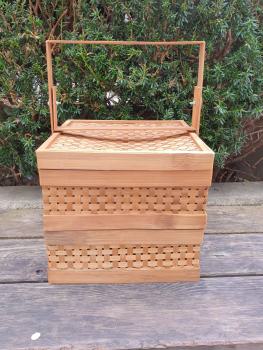 Double Decker Square Bamboo Rantang